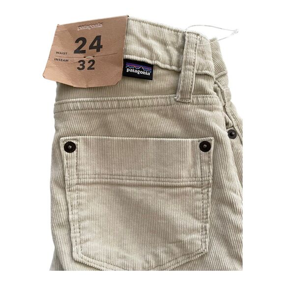 Patagonia Women's Organic Cotton Skinny Corduroy Pants Ivory Size 24 - Picture 5 of 6